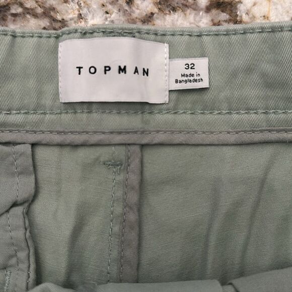 Men’s green TOP MAN shorts, like new - Picture 2 of 4